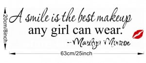 2013 New Design-A Smile Is The Best Makeup Any Girl Can Wear Marilyn ...