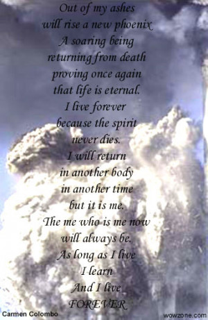 phoenix out of my ashes will rise a new phoenix a soaring being ...