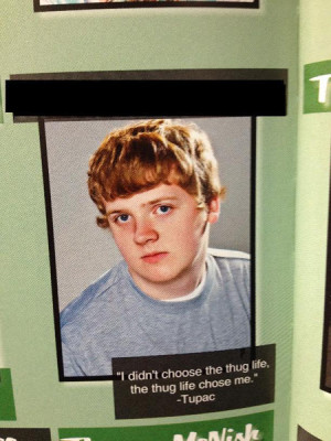 Back when I was in high school we took our senior quotes seriously ...