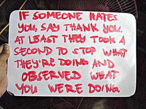 Inspiring Quotes About Loving Someone: If Someone Hates You Say Thank ...