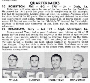 Phil_Robertson_Louisiana_Tech_football_1967_Terry_Bradshaw trivia game