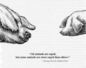 ... Animal Farm George Orwell Quote 2338: Vintage Illustration, George