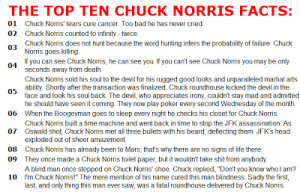 THE CHUCK NORRIS FACTS TOP 100 CHUCK NORRIS JOKES
