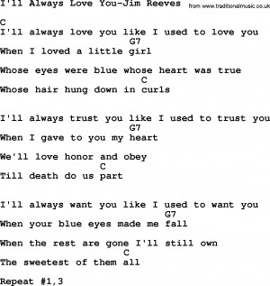 Download I'll Always Love You-Jim Reeves lyrics and chords as PDF file ...