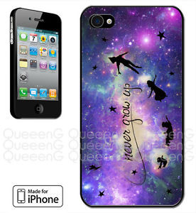 Peter Pan Never Grow Up Quote Galaxy Hard Case for iPhone 4, 4S, 5, 5S ...