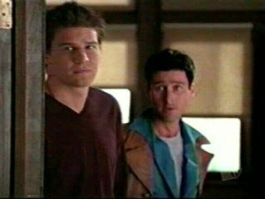 Angel: [Throws him the weapon bag.] And I’m the message.