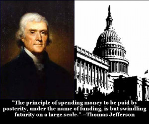 The principle of spending money to be paid by posterity, under the ...