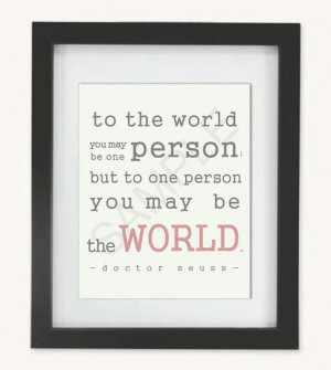 Doctor Seuss Quote - Wall Art Print - Custom Frame & Matting