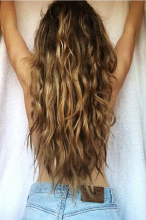 Picture of Beachy Waves- Back View of Long Wavy Beach Hairstyle for ...