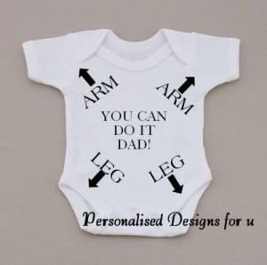 Personalised Baby Vest Bodysuit Romper Funny Humorous Dad Birth ...
