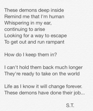 Demons #poetry #truth
