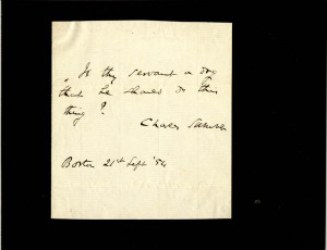 CHARLES SUMNER - AUTOGRAPH QUOTATION SIGNED 09/21/1854 - DOCUMENT ...