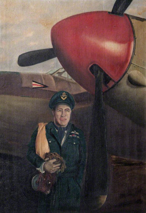 Group Captain Max Aitken with His Aircraft