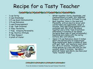 Our Recipe for a Good Teacher by myx17334