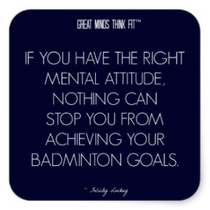 Badminton Quote 5: Attitude for Success Sticker