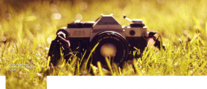 Old camera bokeh Facebook cover