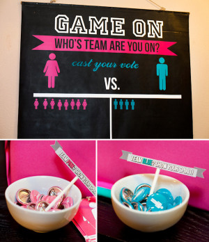 ... Showers > Gender Neutral > GAME ON! Girl vs. Boy Gender Reveal Party