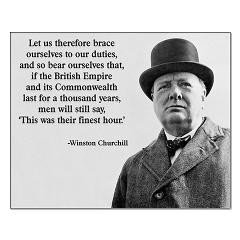 Winston Churchill British Empire Quote Posters