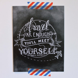 Card - Bon Voyage Card - David Mitchell Quote - Inspirational Card ...