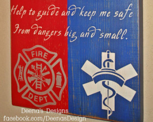 Firefighter/Nurse Hybrid Wall Art, Firefighter/ Nurse Decor ...