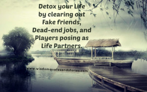 Detox your life by clearing out Fake friends, Dead-end jobs, and ...