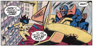 In the same issue you have Thanos being led away in handcuffs by the ...