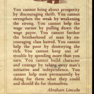 Great Abraham Lincoln quote.