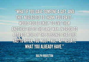 What if you gave someone a gift, and they neglected to thank you for ...