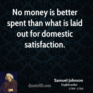 No money is better spent than what is laid out for domestic ...
