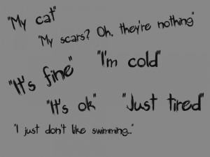 depression eating disorder cut cutter cutting cuts self-harm self-hate