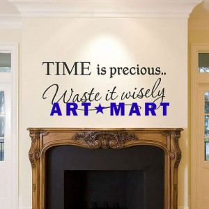 ... Quotes > 'Time is Precious' Wall Lettering Quote Vinyl Wall Sticker