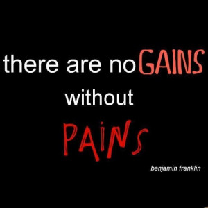 no pains no gains posted on april 7 2014 there are no gains without ...