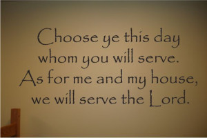 Joshua 24 15 Bible Verse Wall Quote Decor Decal