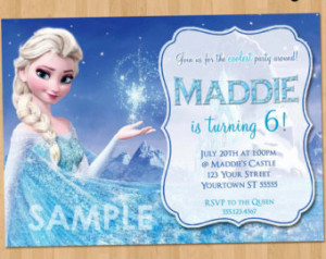 Frozen Birthday Invitation - Elsa Frozen Invitation - Printable Frozen ...