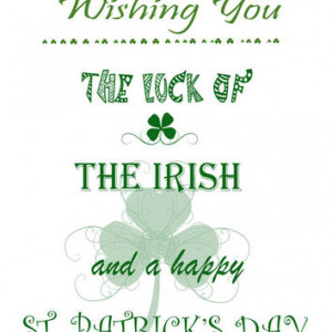 St Patrick's day printable Irish wish print Digital Green Irish quote ...