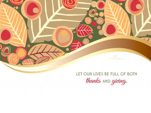 Thanks and Giving Wallpaper
