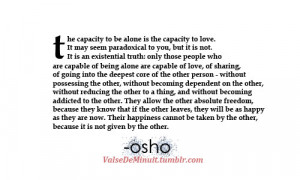 osho # alone # love # quotes # osho quotes # quote # finding youself ...