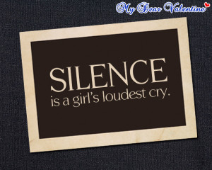 Quotes On Girls Silence Quotes on girl.