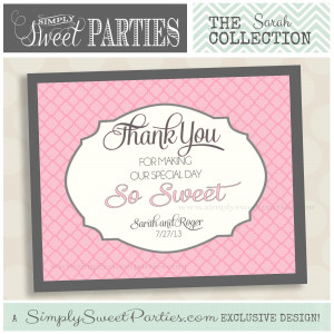 The Sarah Collection Love Is Sweet Sign Candy Buffet Sign