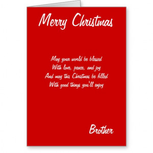Merry Christmas brother cards