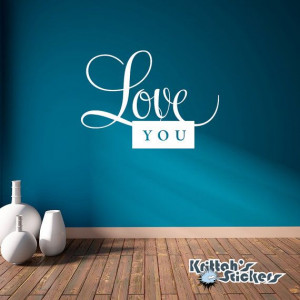 Love You Vinyl Decal Wall Quote (32 x 23 inches) L017 on Etsy, $24.99