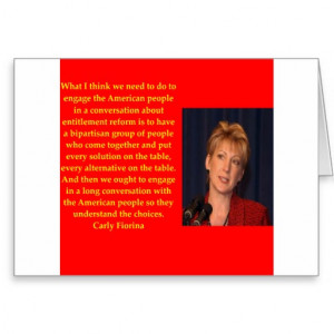 Carly Fiorina quote Greeting Card