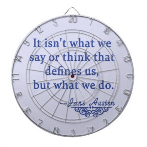Jane Austen Quote What Defines Us Dartboards