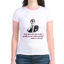 Bobby Kennedy Inspiring Quote Jr. Ringer T-Shirt for