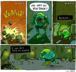 Link Fights a Moblin Till His Last Heart Container In Legend Of Zelda ...
