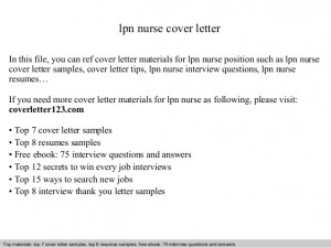 Lpn nurse cover letter