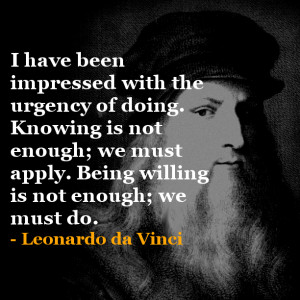 Leonardo da Vinci Inspirational Quote