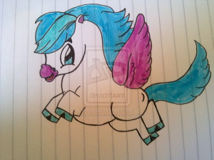 Cartoon Black Pegasus Stock...