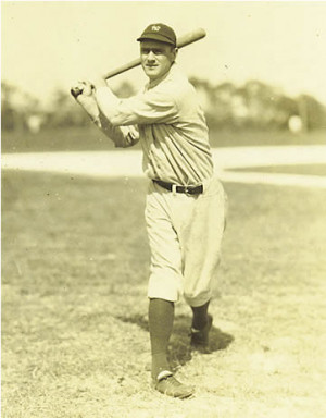 Earle Combs hitting spring training circa 1927