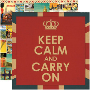 ... - Travelogue Collection - 12 x 12 Double Sided Paper - Keep Calm